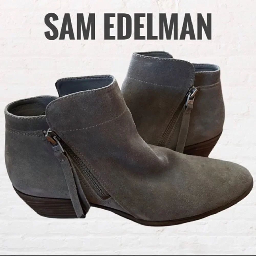 ✨ NWOT✨Sam Edelman Packer Gray Suede Ankle Boot✨
